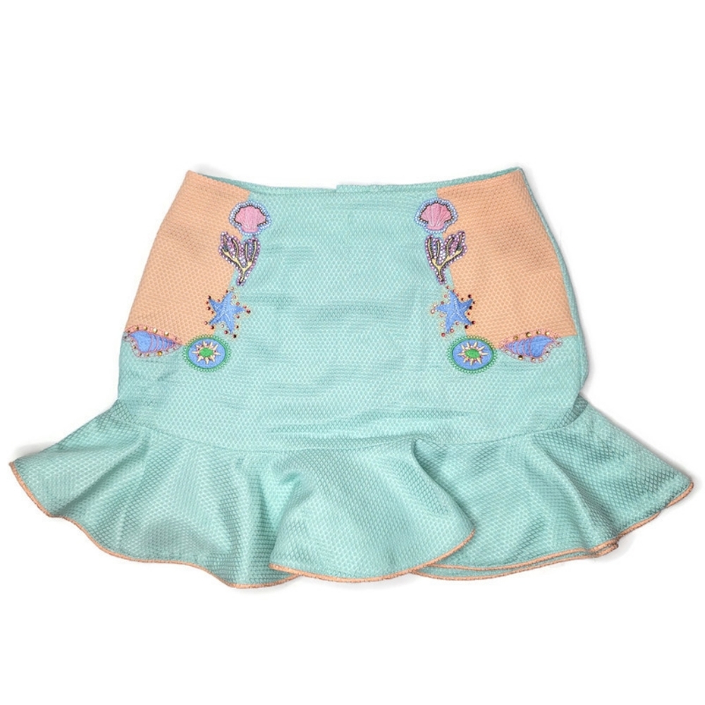 Lyn around NWT mermaid fit and flare skirt size small shell beach sea mermaid